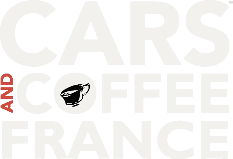 Logo Cars and Coffee France, événement automobile rassemblant passionnés et collectionneurs de voitures d’exception