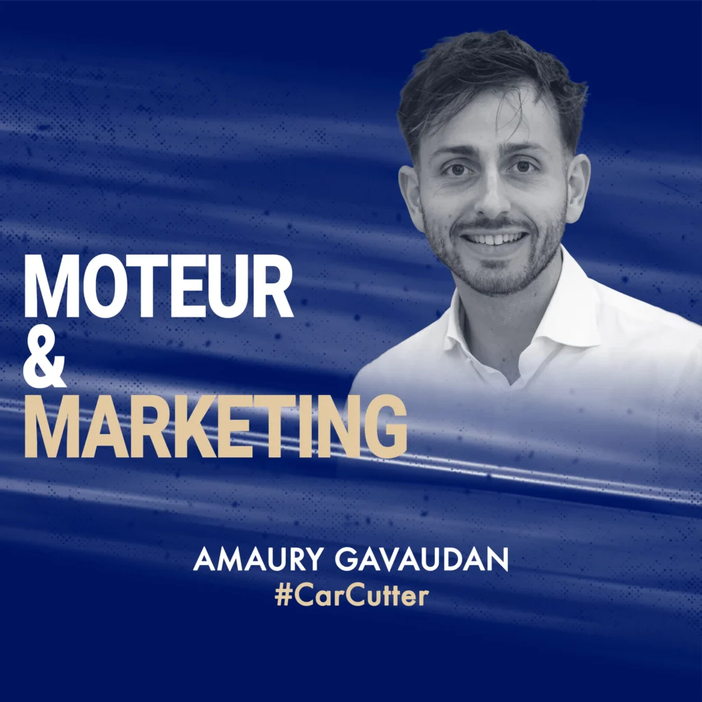 Podcast Moteur & Marketing avec Amaury Gavaudan, Head of Sales Europe chez CarCutter, épisode sur l’optimisation de la vente de véhicules d’occasion grâce aux visuels et à l’intelligence artificielle.