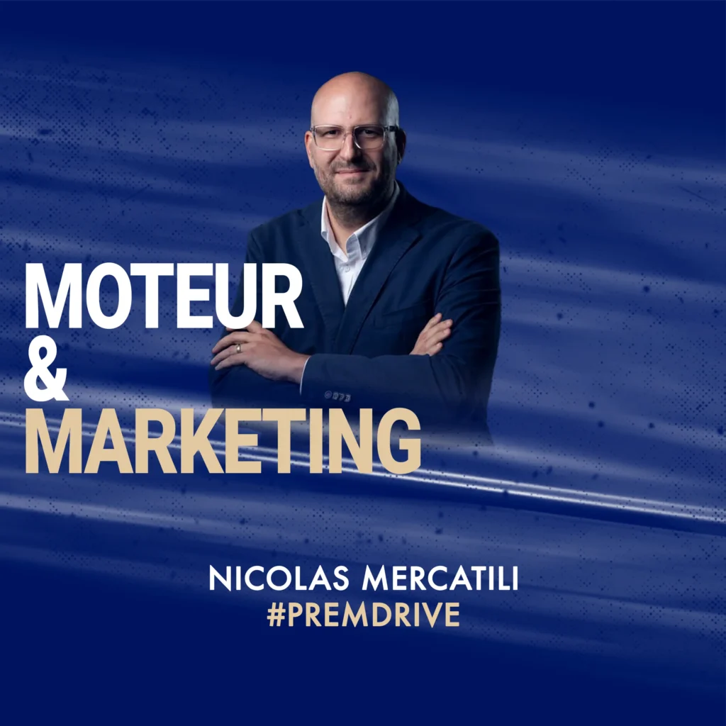 podcast moteur et marketing par l'agence apmf avec Nicolas Mercatili de PremDrive comme invité